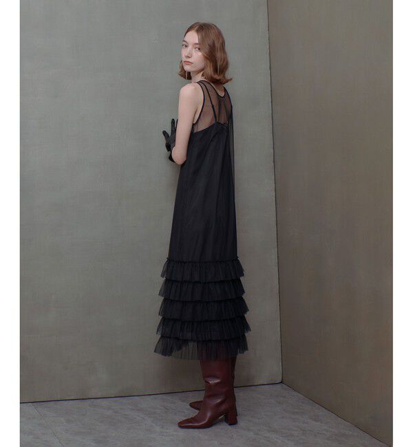 allureville「チュールフリルティアードワンピース」|ワンピース|