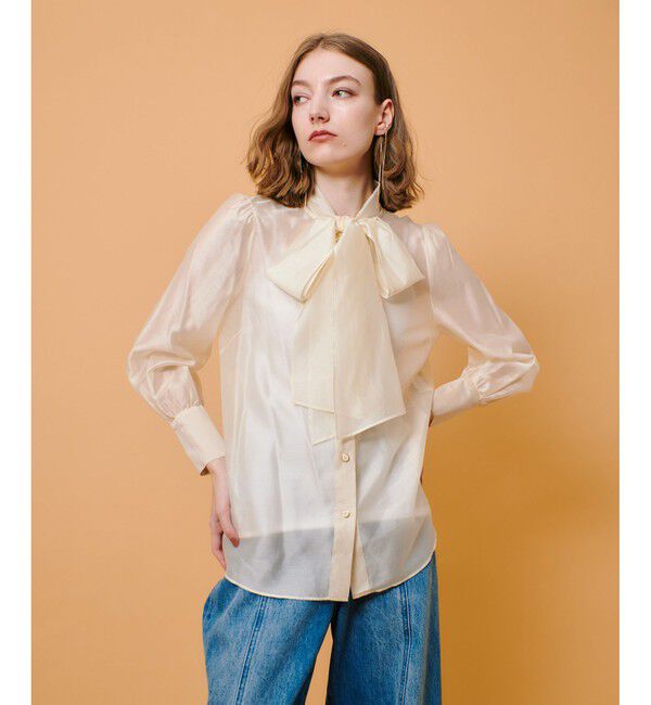 allureville「オーガンザボウブラウス」|シャツ・ブラウス|