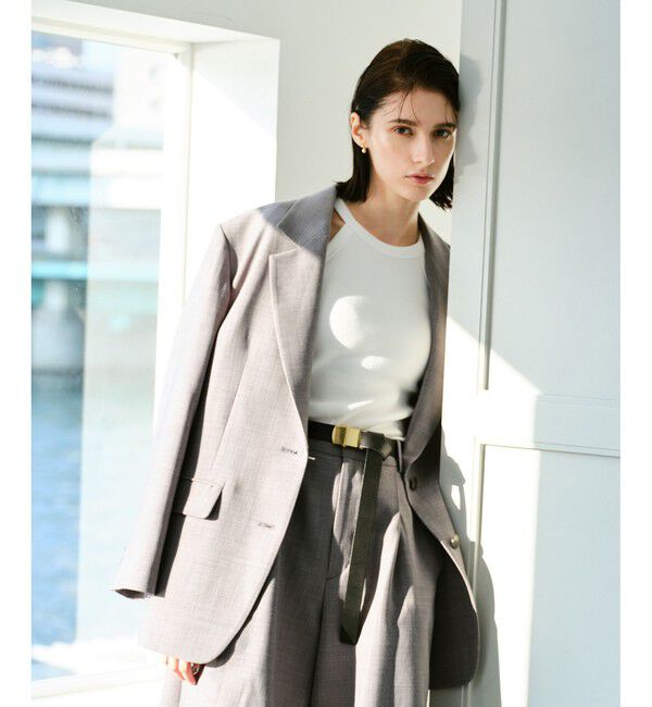 allureville「T/Wヒラニジュウオリテーラー2Bジャケット」|テーラードジャケット|