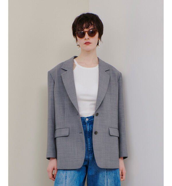 allureville「T/Wヒラニジュウオリテーラー2Bジャケット」|テーラードジャケット|