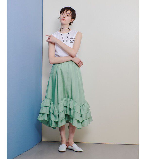allureville「イレギュラーヘムフリルティアードスカート」|スカート|