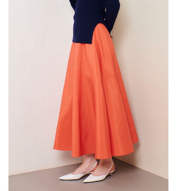 allureville「オーガンジー切替フレアスカート」|スカート|