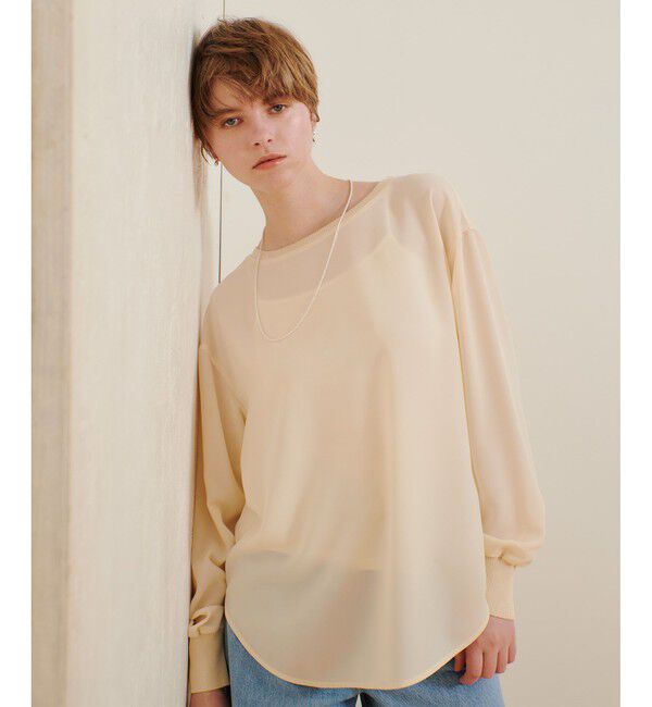 allureville「リブカフスプルオーバーブラウス」|シャツ・ブラウス|