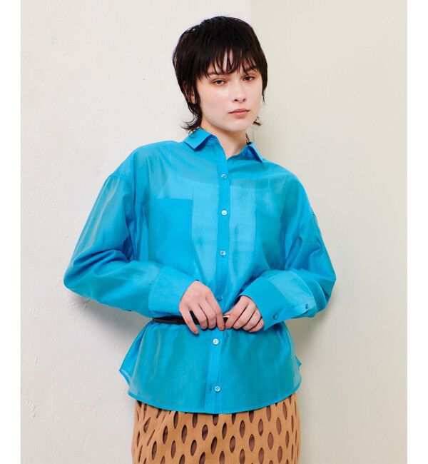 allureville「ナチュラルオーガンジーシャツブラウス」|シャツ・ブラウス|