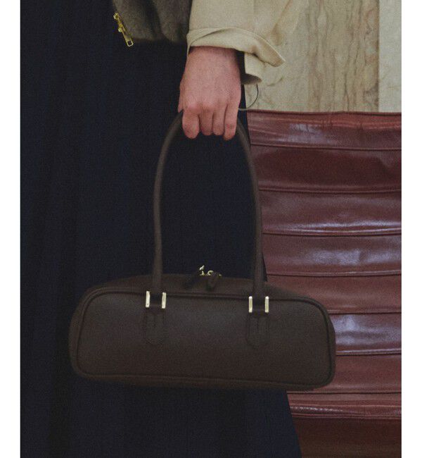 allureville「ホリゾンタル ボストンバッグ」|ショルダー・メッセンジャー|ダークブラウン