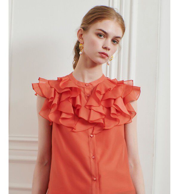 LOULOU WILLOUGHBY「【LOULOU WILLOUGHBY】ラッフルボリュームブラウス」|シャツ・ブラウス|