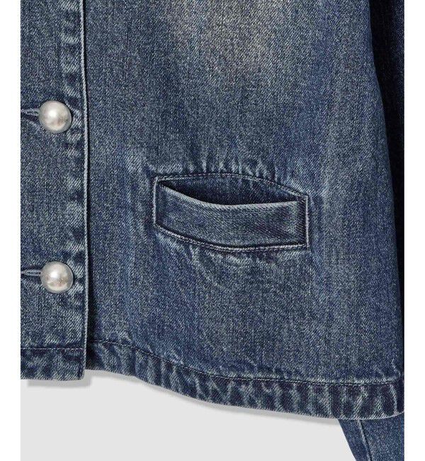 allureville「デニムノーカラージャケット」|ノーカラージャケット|