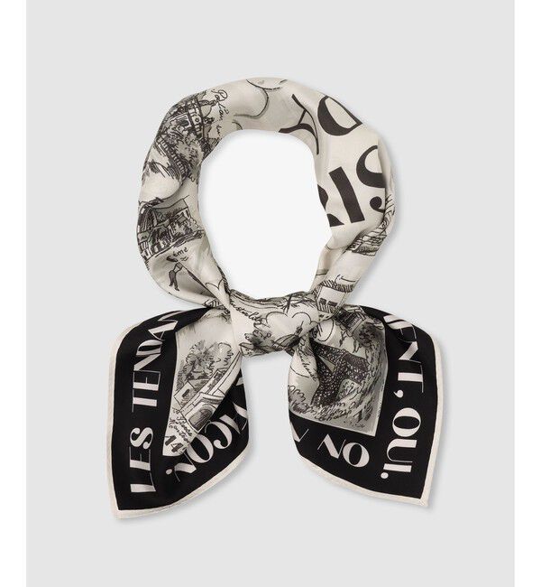 allureville「マッププリントスカーフ」|バンダナ・スカーフ|