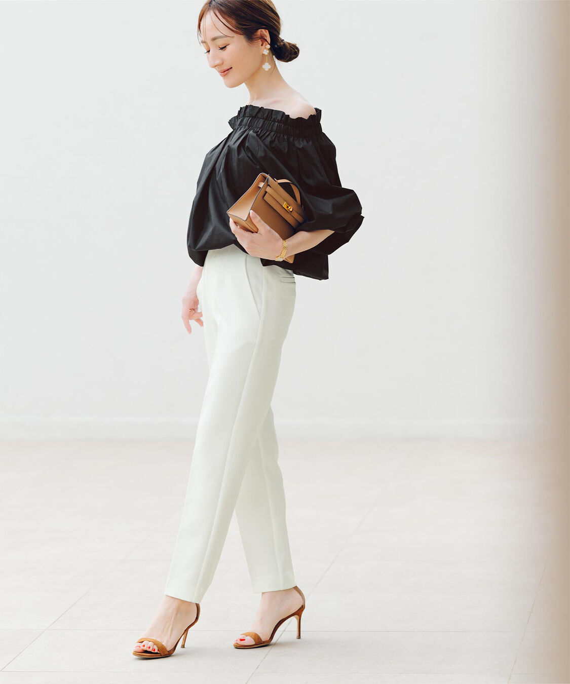 ur's「【星玲奈さんコラボアイテム】ハイウエストスリムパンツ」|スラックス|