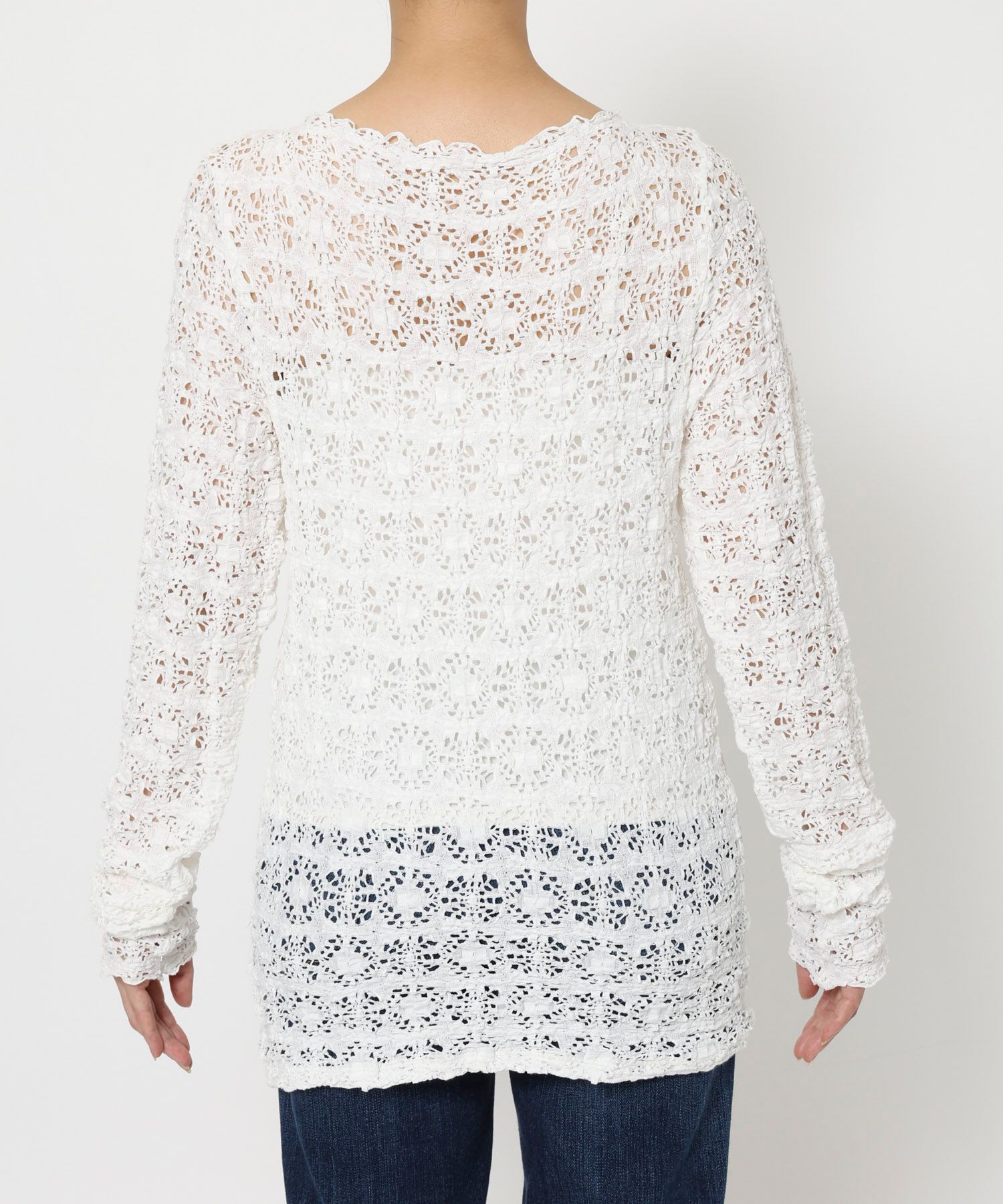 BABYLONE「ストレッチレースプルオーバー」|Tシャツ・カットソー|