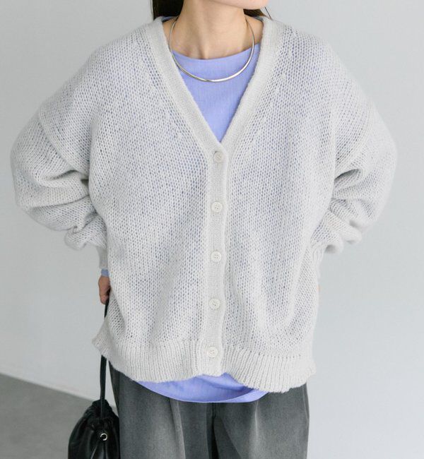  「3Gドロップ天竺ニットVネックカーディガン」|カーディガン|