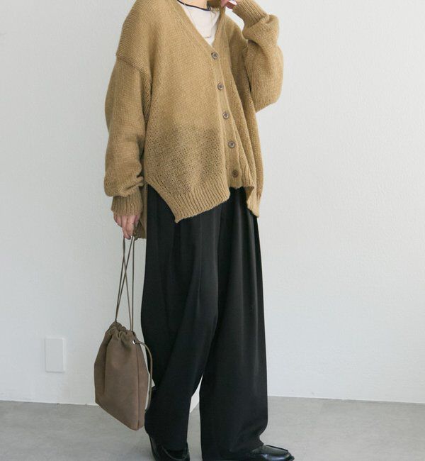  「3Gドロップ天竺ニットVネックカーディガン」|カーディガン|