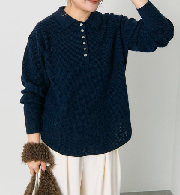  「ワッフルニットポロ」|キャミソール|