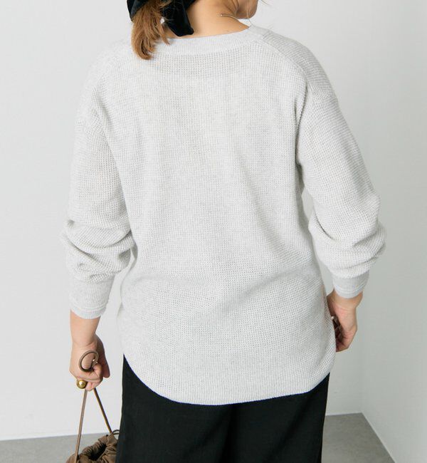  「キーネックワッフルニット」|ニット・セーター|