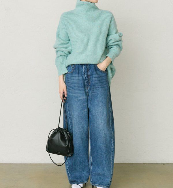  「ネップハイネックニットプルオーバー」|キャミソール|