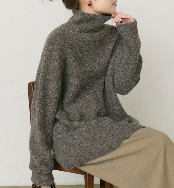  「ネップハイネックニットプルオーバー」|キャミソール|