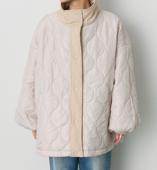  「【WEB限定】リバーシブルスタンドカラーパファージャケット」|テーラードジャケット|