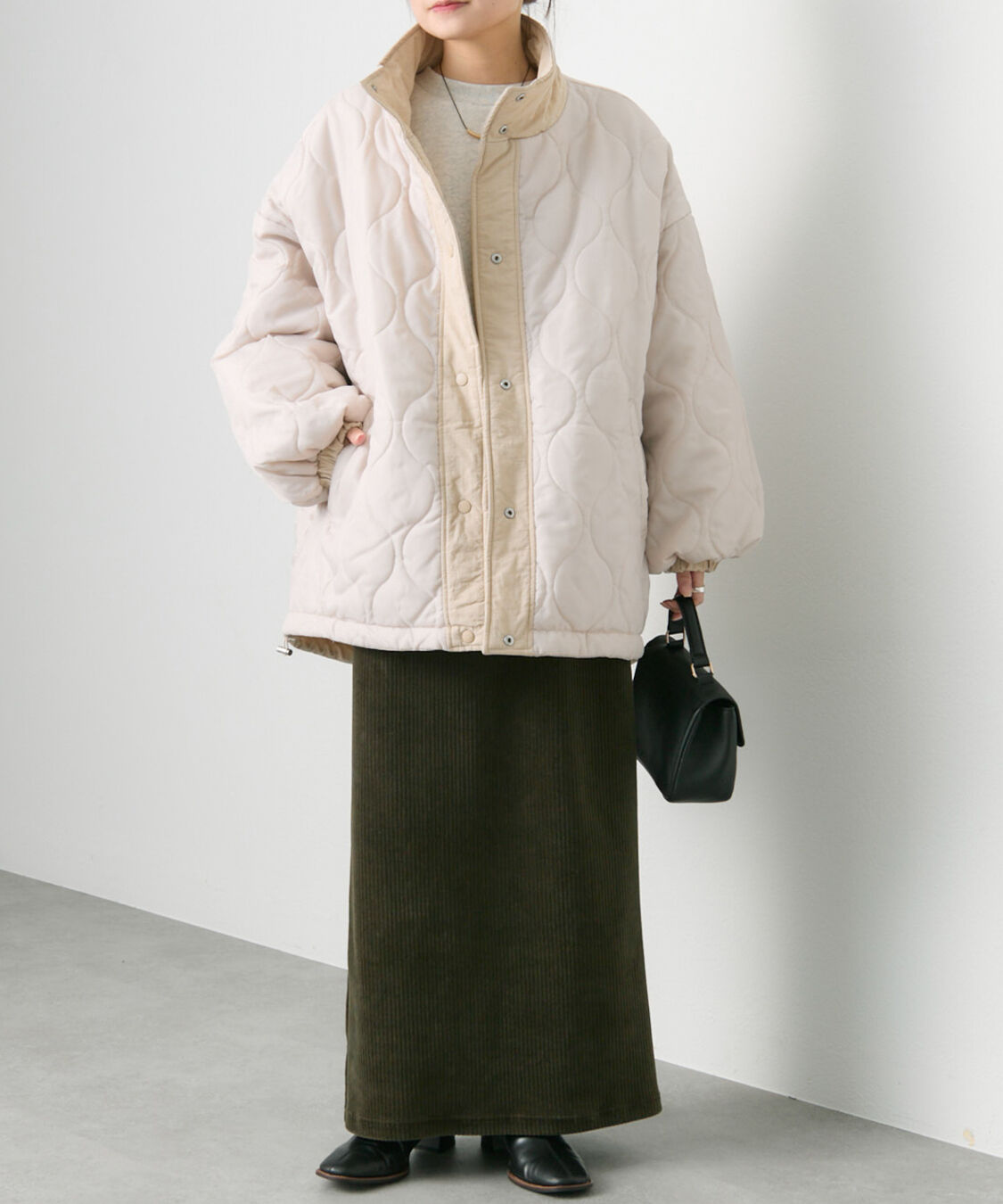  「【WEB限定】リバーシブルスタンドカラーパファージャケット」|テーラードジャケット|