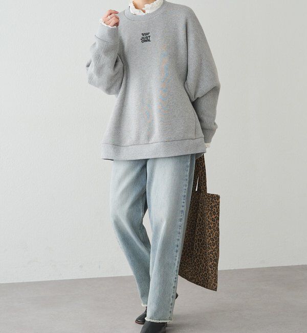  「裏ボアロゴ刺繍スウェット」|プルオーバー|