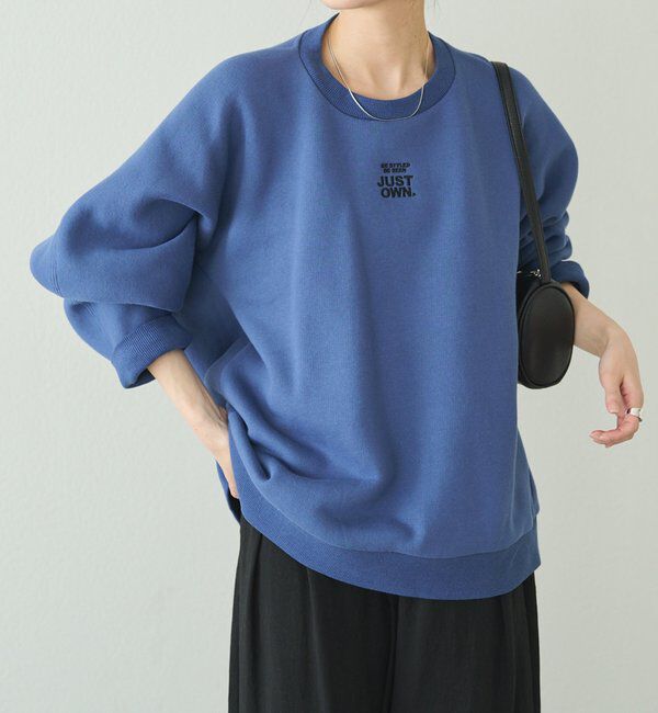  「裏ボアロゴ刺繍スウェット」|プルオーバー|