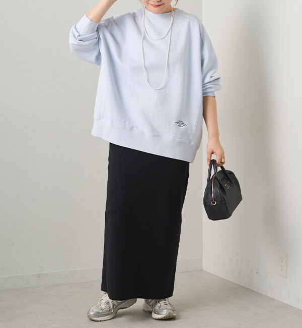  「ロゴ刺繍チュニックスウェット」|プルオーバー|