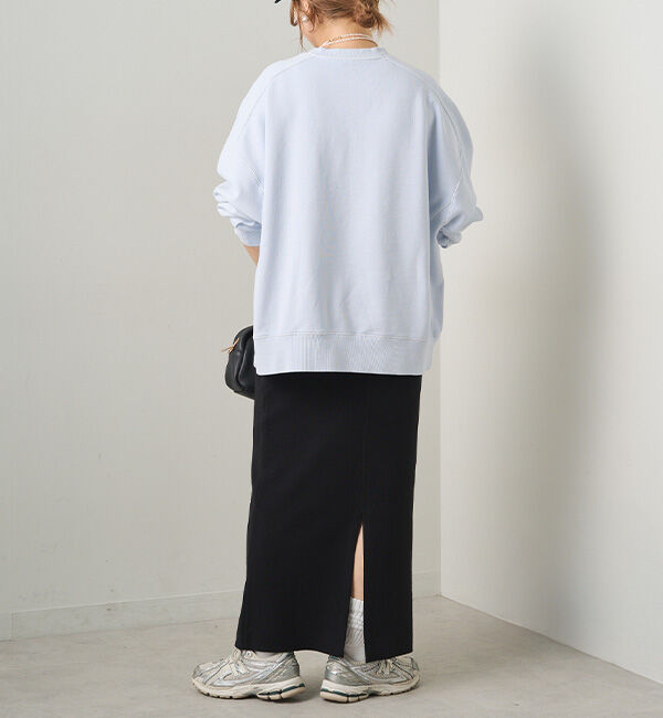  「ロゴ刺繍チュニックスウェット」|プルオーバー|