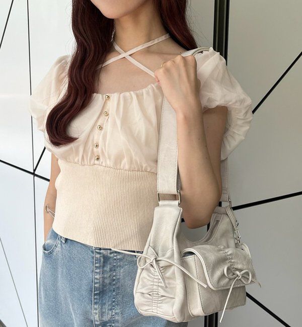  「【ペットボトルが入る！】ミラー付きドロストバック」|ショルダー・メッセンジャー|