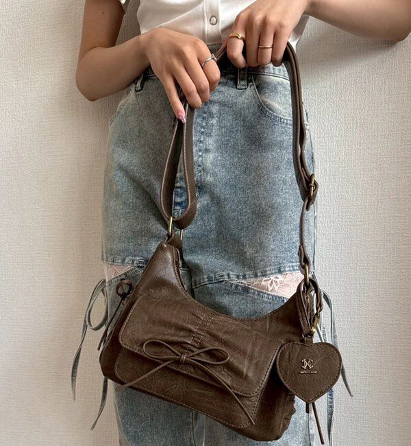  「【ペットボトルが入る！】ミラー付きドロストバック」|ショルダー・メッセンジャー|