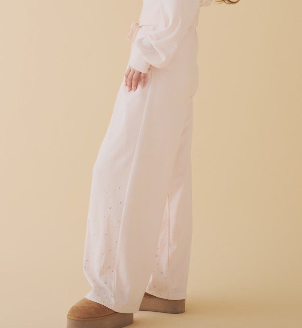  「セットアップ対応／裾ビジューカットパンツ」|その他|