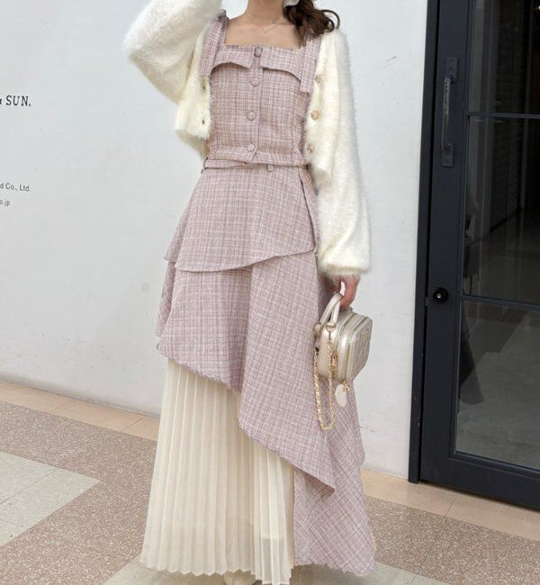  「【LouLoumei】異素材ミックスツイードセットアップ」|その他|