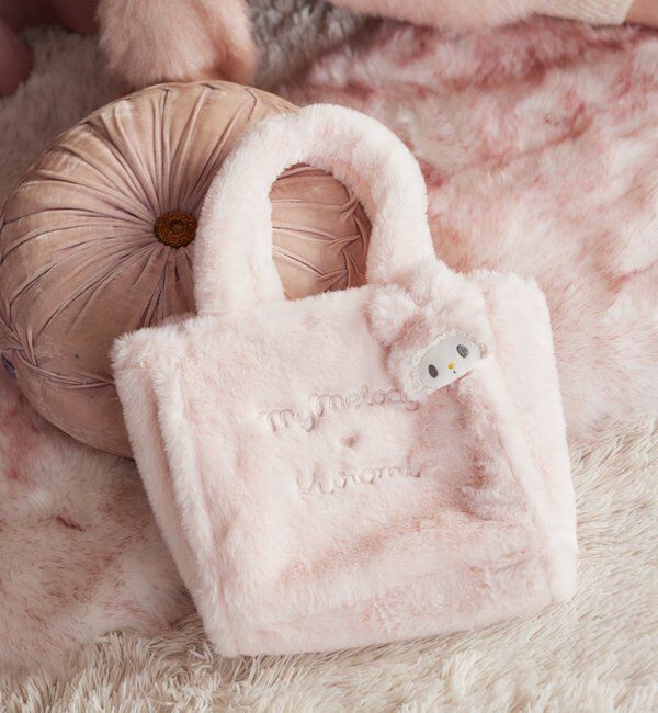  「【マイメロディ／クロミコラボ】チャーム付きファーミニトートバッグ」|ショルダー・メッセンジャー|ピンク