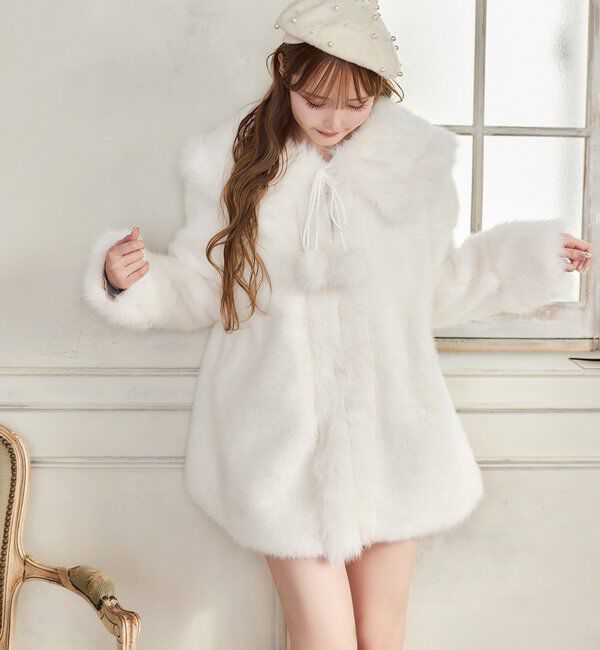  「衿つきファーミドルコート」|その他|