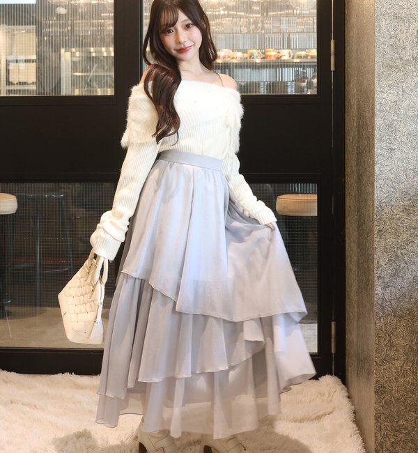  「ティアードロングスカート」|スカート|