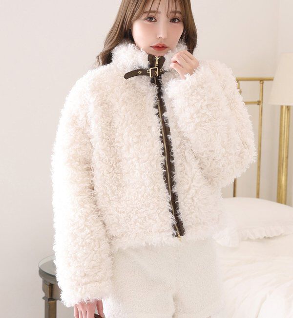  「プードルジャケット」|ダウンベスト・ベスト|アイボリー