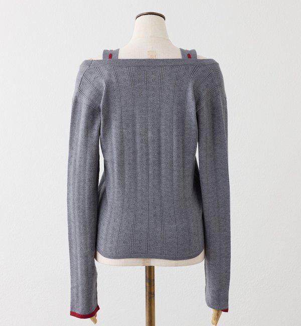  「【Heart collection】ハートボタンビスチェセットカーディガン」|ニット・セーター|