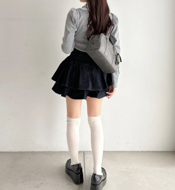 「【REVIVAL】WEB限定/セットアップ対応/ティアードミニスカート」|スカート|