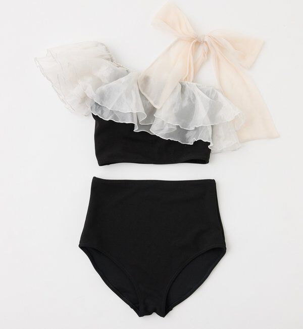  「swimwear/肩リボンワンショル+フレアミニスカート(3点セット)」|その他|