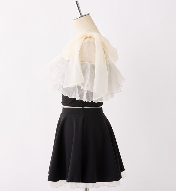  「swimwear/肩リボンワンショル+フレアミニスカート(3点セット)」|その他|