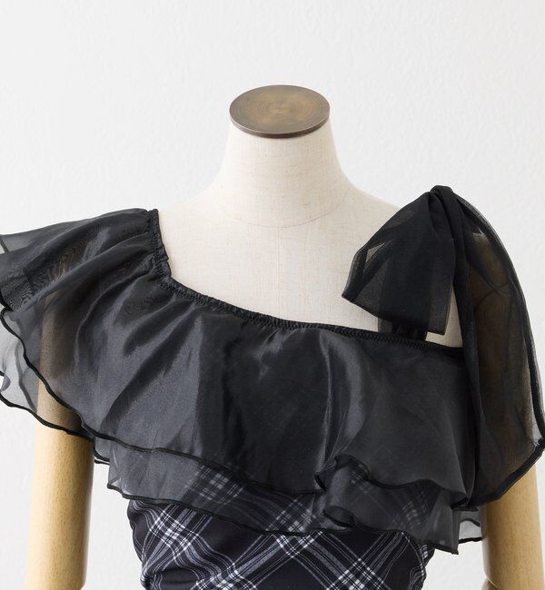  「swimwear/肩リボンワンショル+フレアミニスカート(3点セット)」|その他|