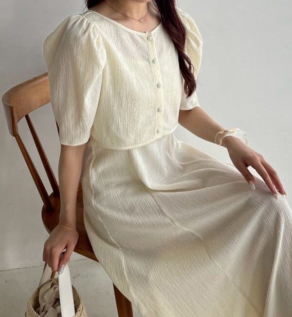  「【リバイバル】しぼしぼマルチセットワンピ」|ワンピース|オフホワイト