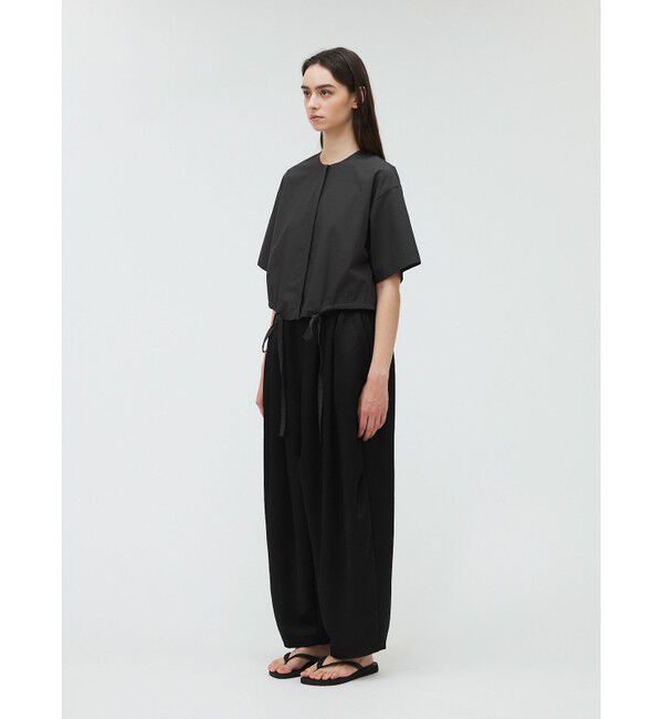 mizuiro ind「mizuiro ind サテンワイドカーゴパンツ」|カーゴ|