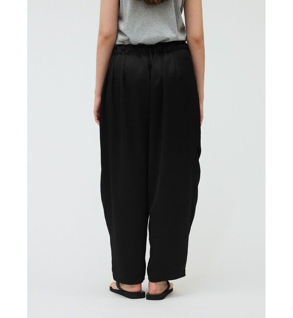 mizuiro ind「mizuiro ind サテンワイドカーゴパンツ」|カーゴ|