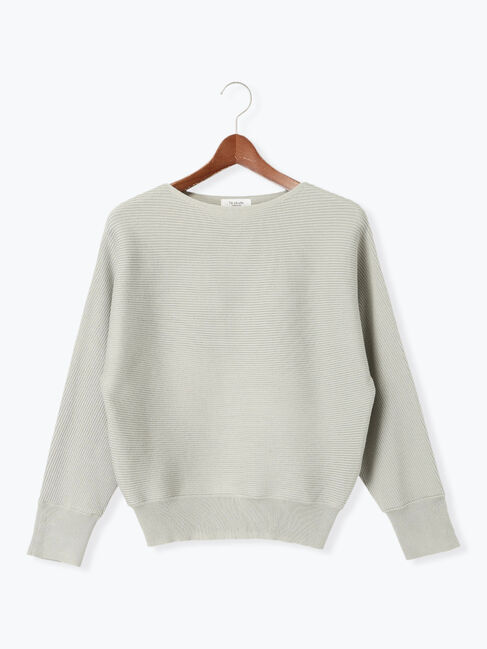 Te chichi TERRASSE「横リブドルマンニット」|ニット・セーター|グリーン