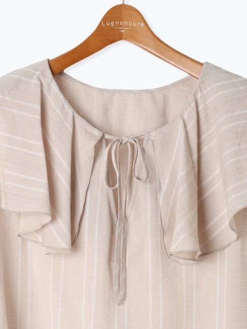 Lugnoncure「カラミストライプブラウス」|シャツ・ブラウス|