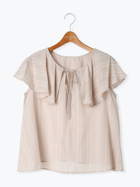 Lugnoncure「カラミストライプブラウス」|シャツ・ブラウス|