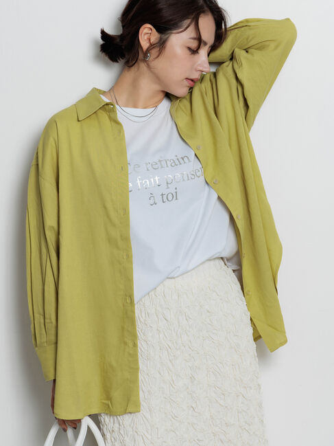 Te chichi「レーヨンリネン羽織シャツ」|シャツ・ブラウス|