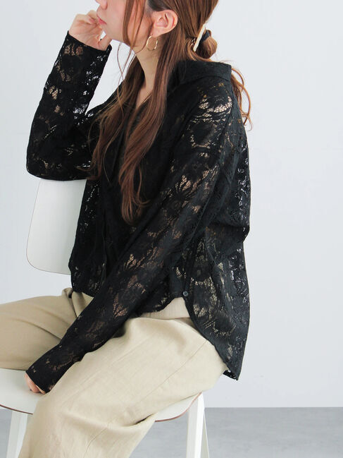 Te chichi「2WAYカシュクールレースシャツ」|シャツ・ブラウス|ブラック