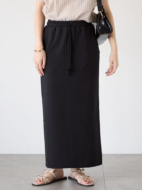 Te chichi TERRASSE「裏毛カットタイトスカート」|スカート|ブラック