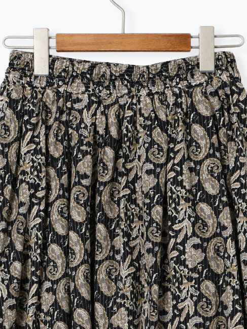Lugnoncure「ペイズリー柄コットンギャザースカート」|スカート|
