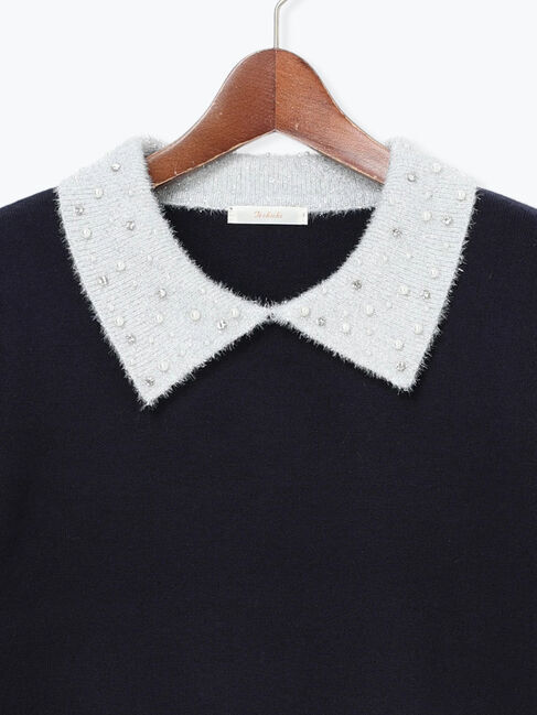 Te chichi「ラメフェザーデコラカラーニット」|ニット・セーター|